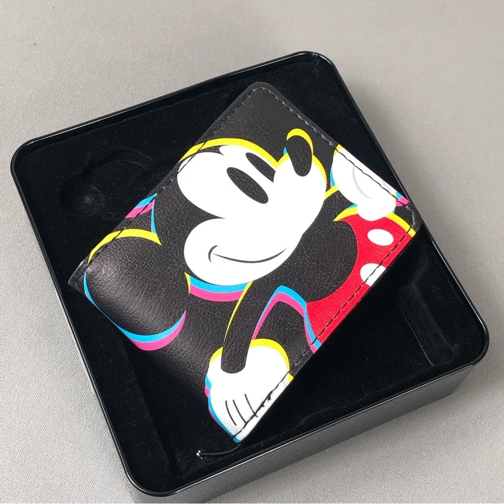 Disney Mickey Mouse Face Buckle Down Bi-Fold Wallet